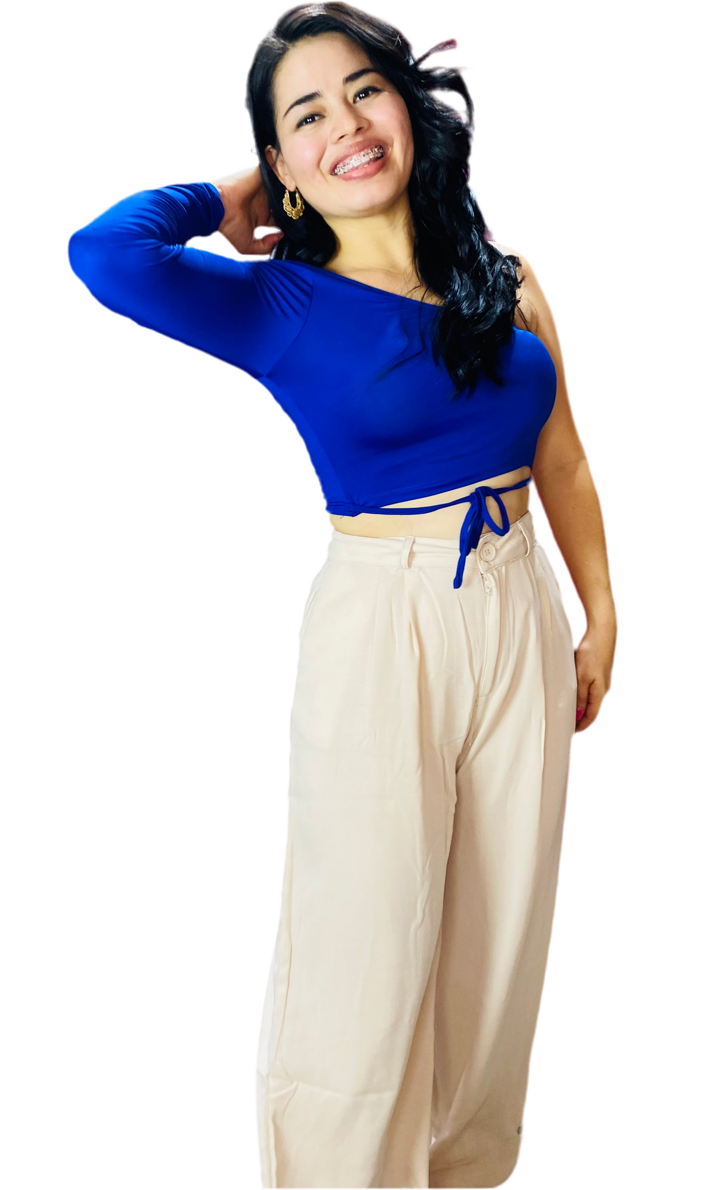 Pantalón tela formal dama Beige tallas S M L XL IN3-1730 590390