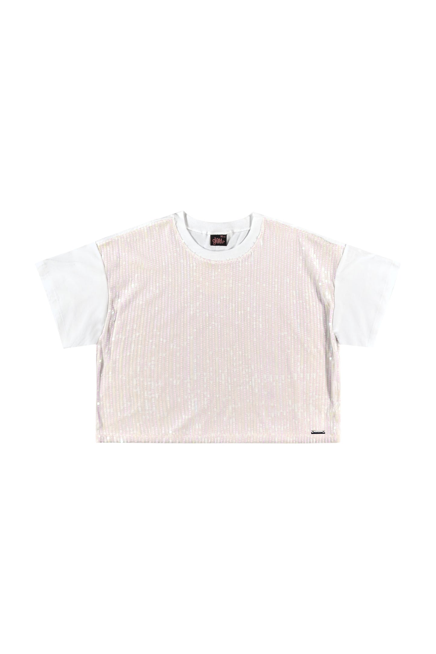Camisa para niña blusa 31840 590390 blanco con lentejuelas gloos