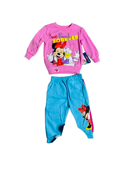 Set conjunto para bebe niña camisa y buzo minnie 12m a 3T D9-MI-1229B rosado 790385
