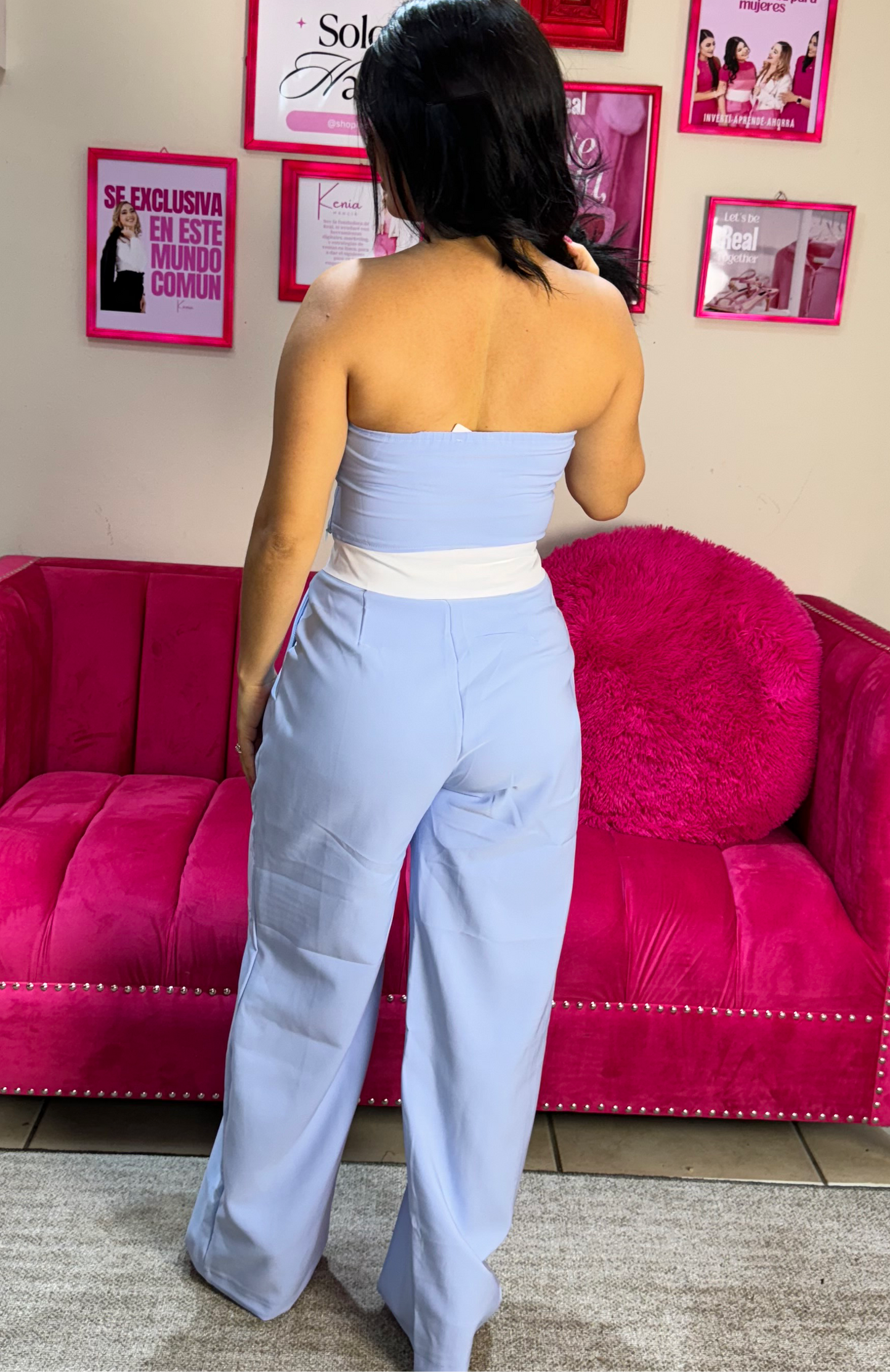 Set de dos piezas para dama mujer CSD1187-20 azul 1090/575
