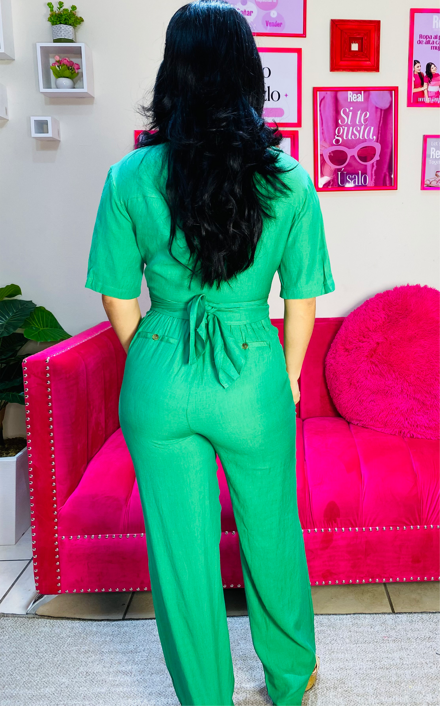 Set de dos piezas para dama mujer CSD1210-17 verde 890/570