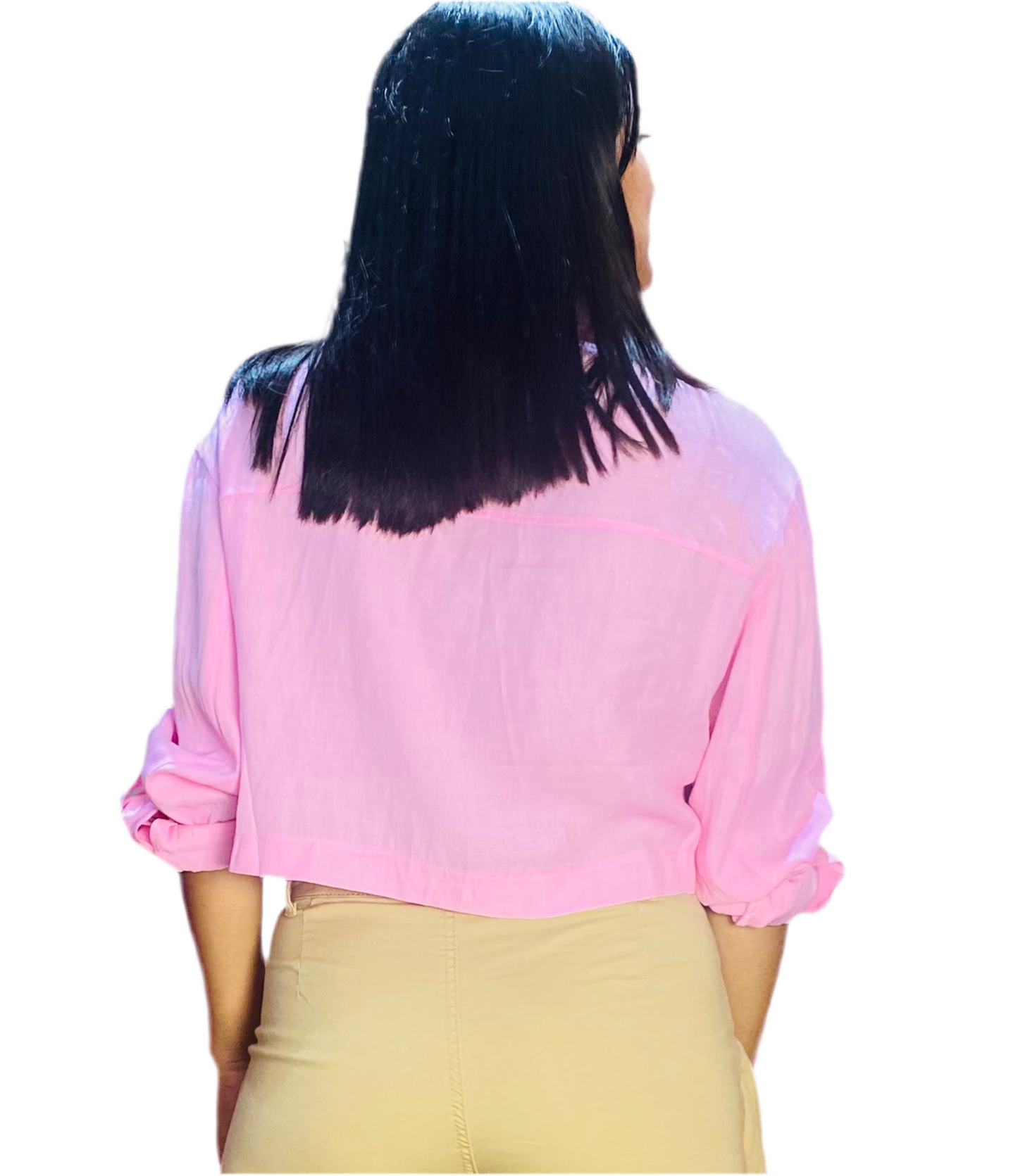 Camisa con mangas dama Rosado CTD1210-4 490390
