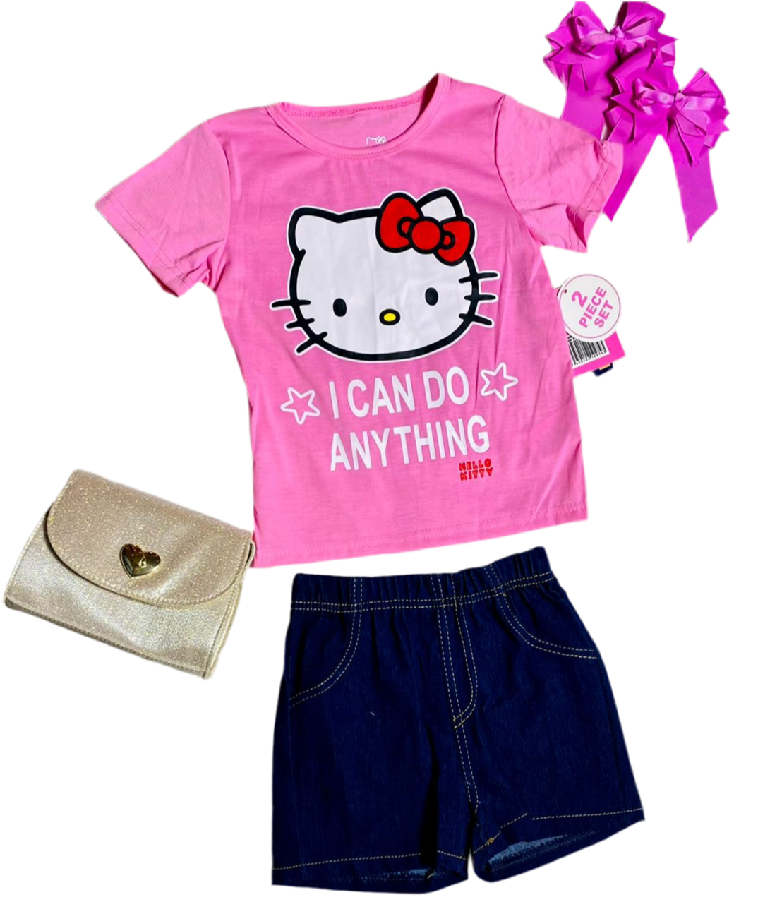 Set conjunto dos piezas para niña hello kitty 2 a 8 años rosado H9-HK-100D 330230
