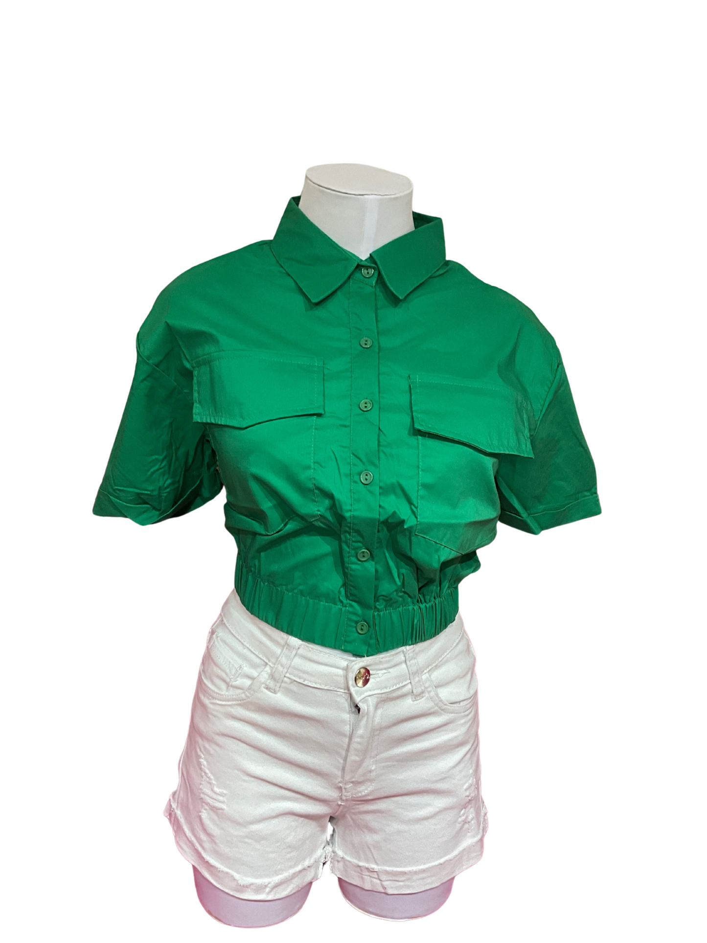Camisa blusa dama coello bolsas Verde Z1-1377-A 290210