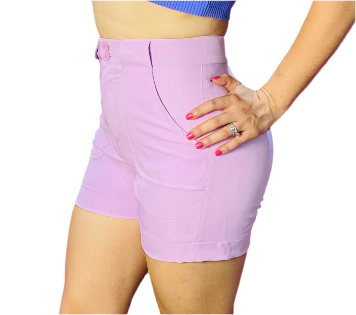 Short tiro alto tela formal morado lila Intrigue INT7-1739 445299