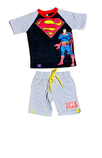 Set conjuntos dos piezas Super Man short y camisa 2 a 8 años C9-SM-949N 690345 azul