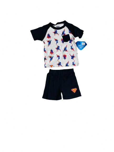 Set 2 piezas super man camisa y short bebe niño C9-SM-935B 490225