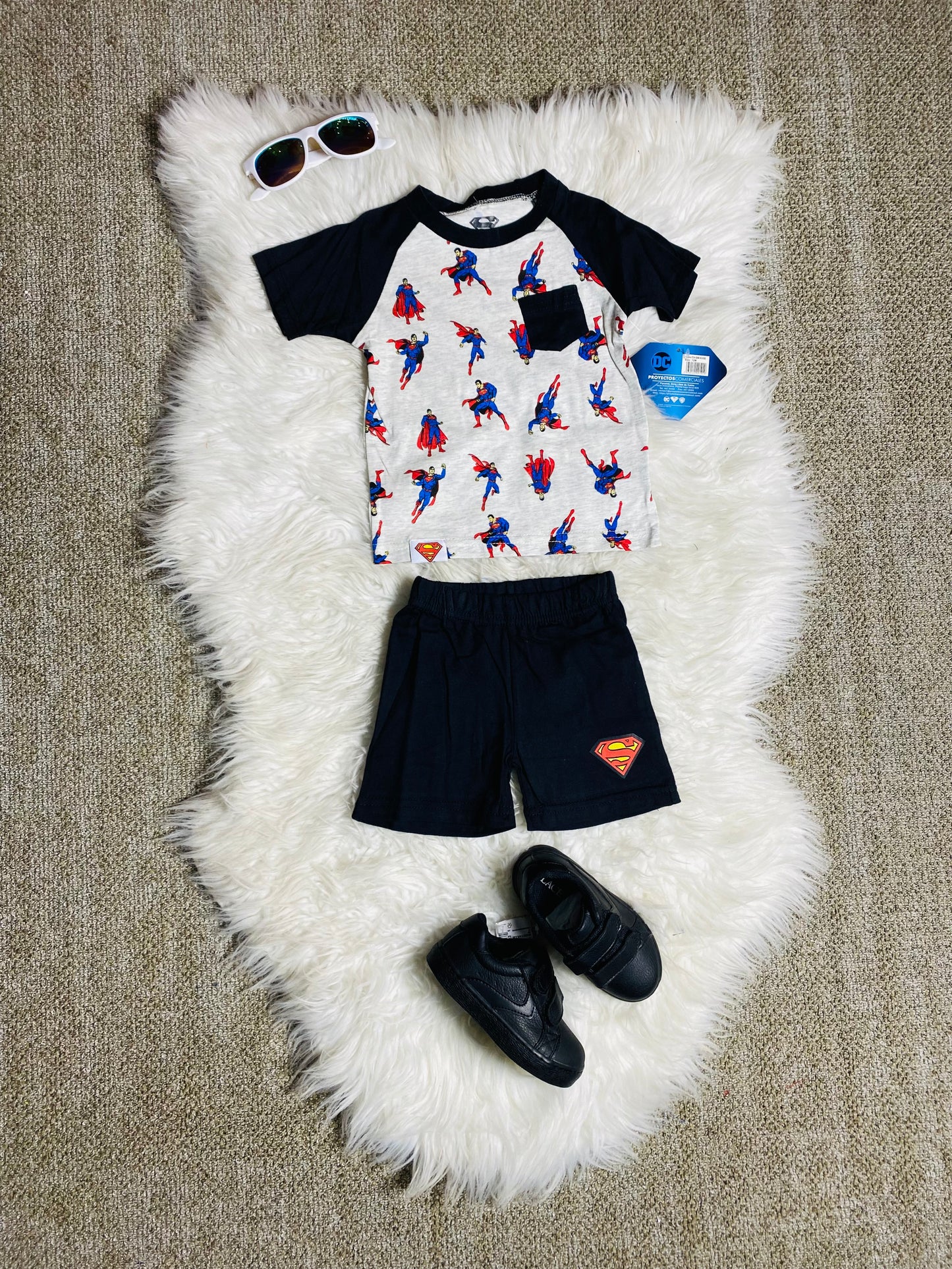 Set 2 piezas super man camisa y short bebe niño C9-SM-935B 490225
