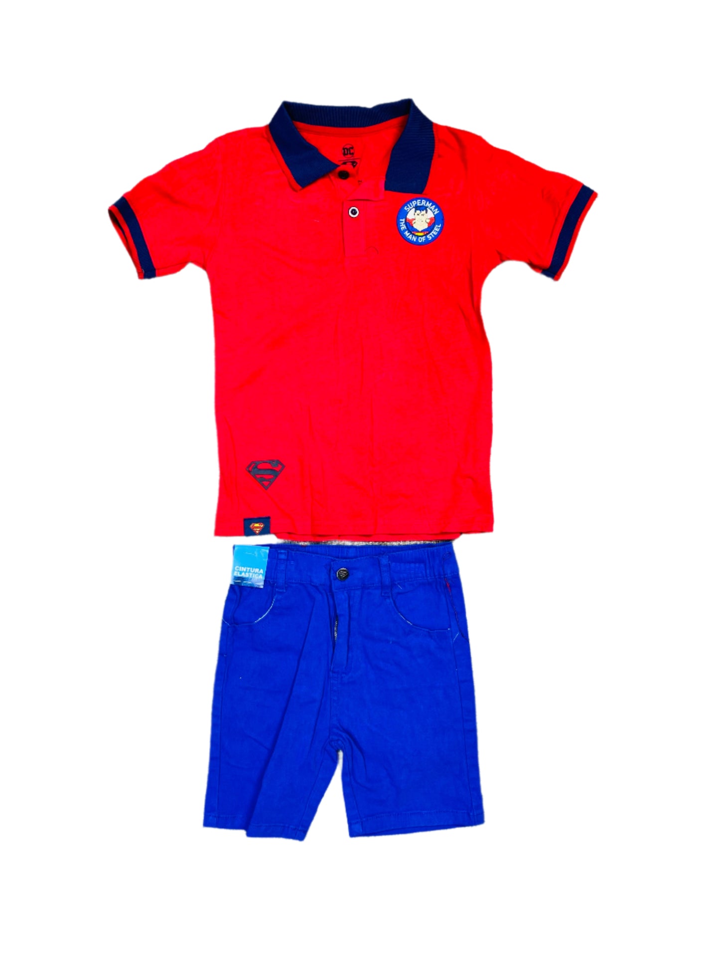 Set conjunto para niño Super Man 2-8 años camisa polo y short C9-SM-1072N 590385
