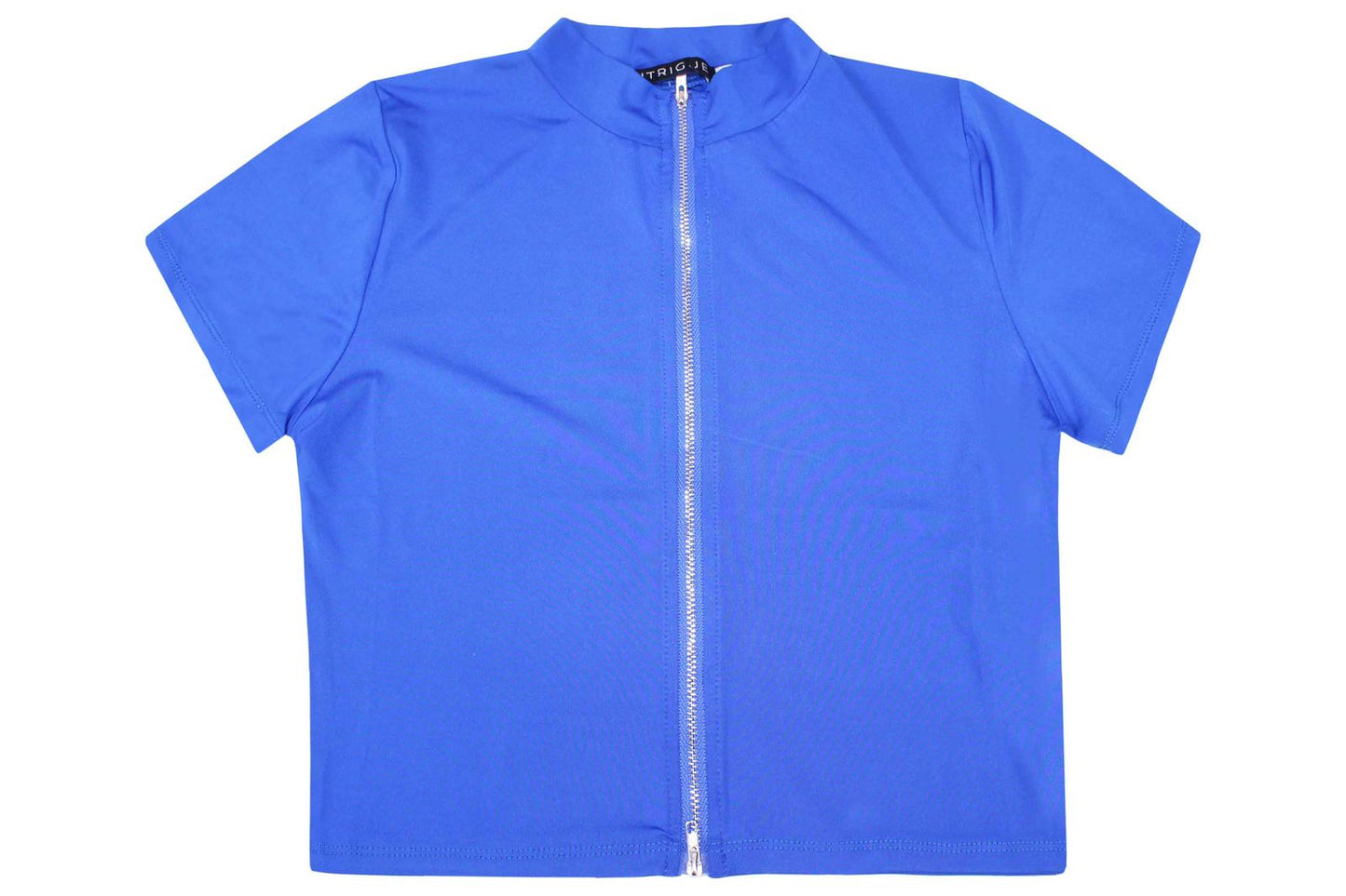 Camisa top zíper mujer dama IN1-1746 390/290 blanca negra amarilla rosado fucsia azul verde