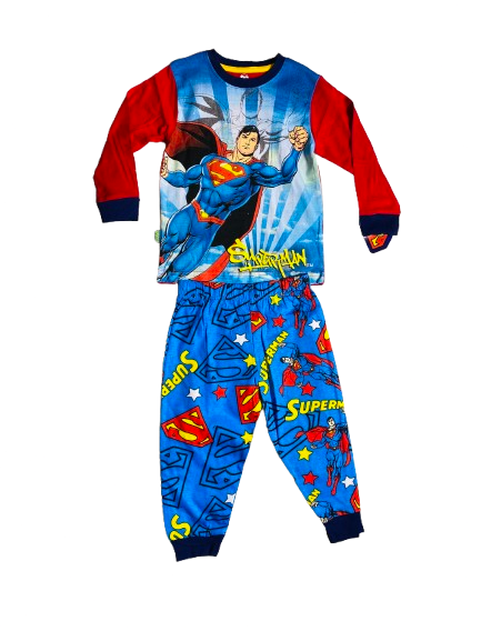 Pijama para niño Súper Man DC 2-8 años C3-SM-238N 490335 manga roja
