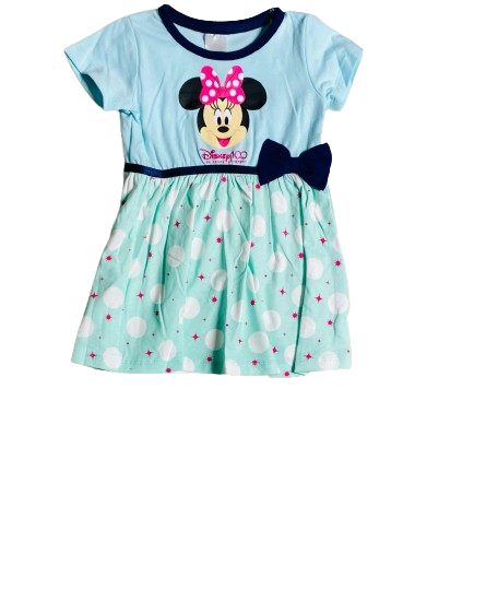 Vestido Minnie Disney azul Aqua 12m a 3T D10-MI-1288B 590315