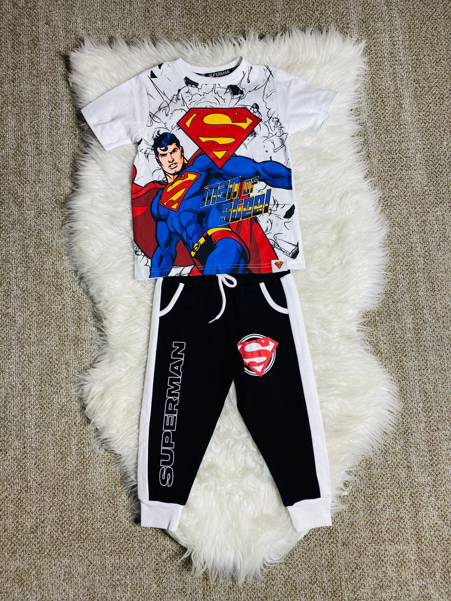 Set conjunto para niño Super Man 2-8 años camisa y buzo C9-SM-1056N 590385