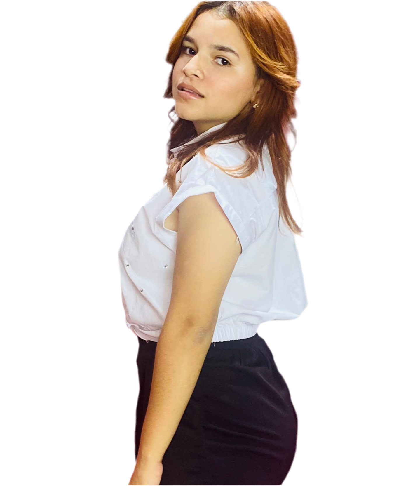 Camisa Blusa Dama top elástico blanco CTD1198-19 490360