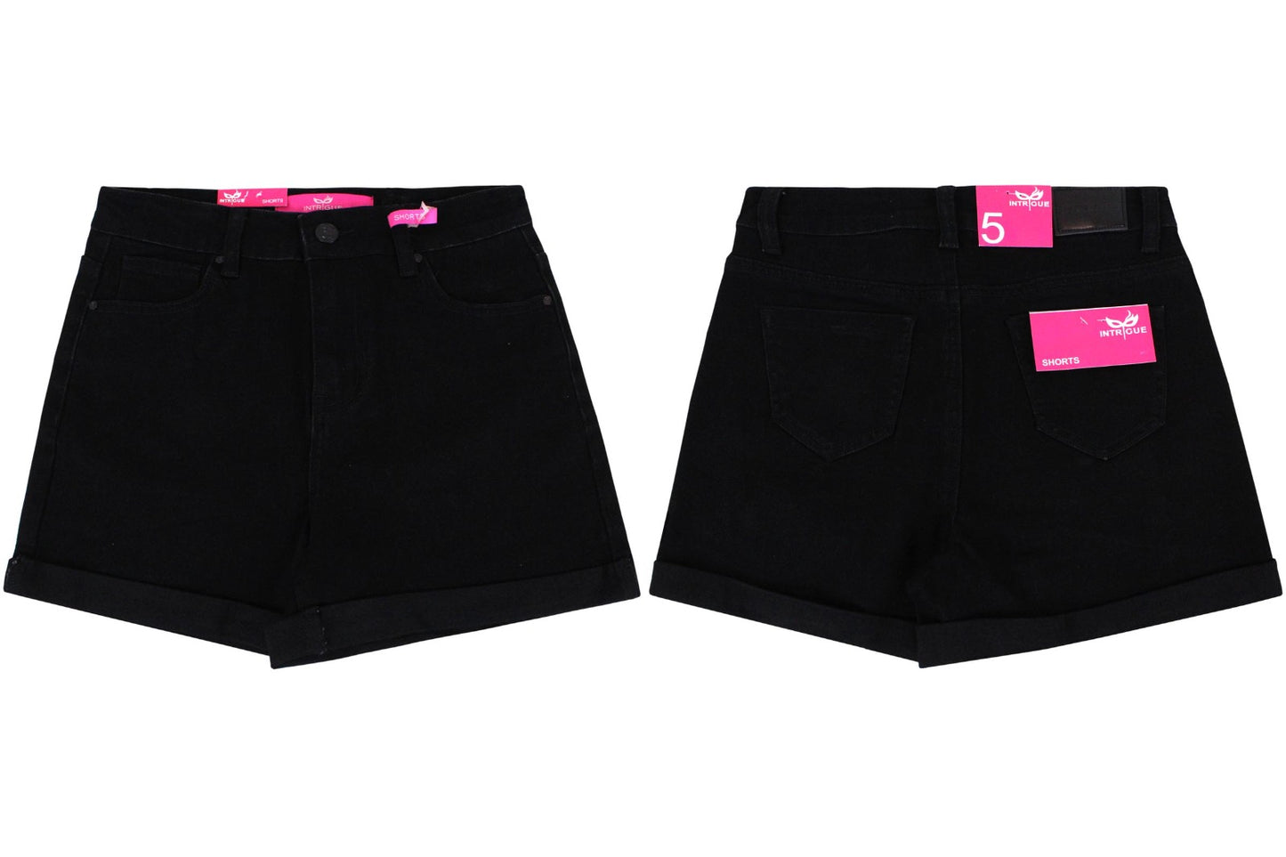 Short Jeans para Dama Negro Tiro Alto Skinny Intrigue IN7-1873 tallas 3-15 450350