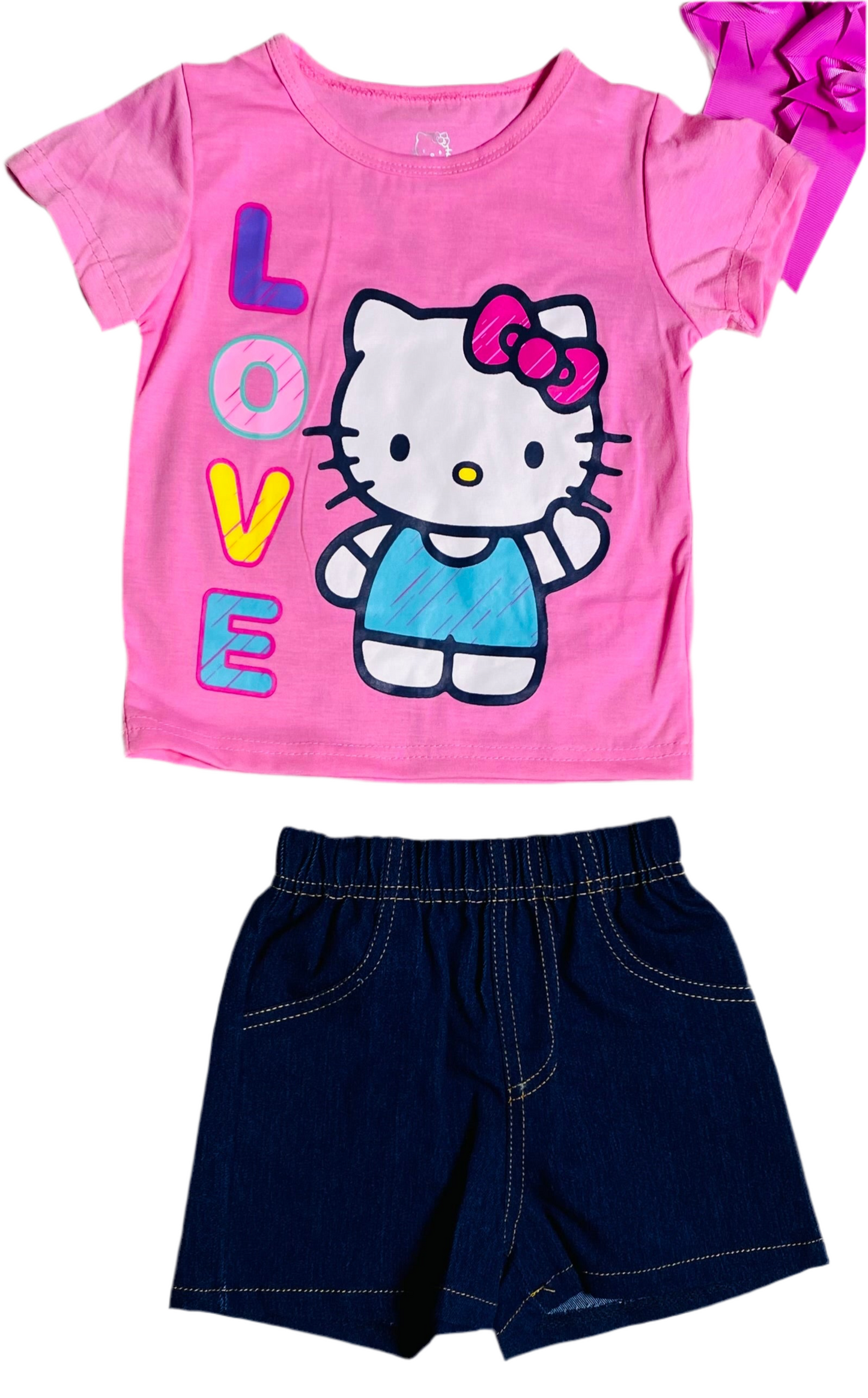 Set conjunto dos piezas para niña hello kitty 2 a 8 años H9-HK-103D 330245 rosada