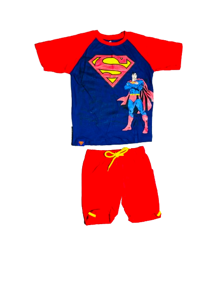 Set conjuntos dos piezas Super Man short y camisa 2 a 8 años C9-SM-949N 690345 rojo