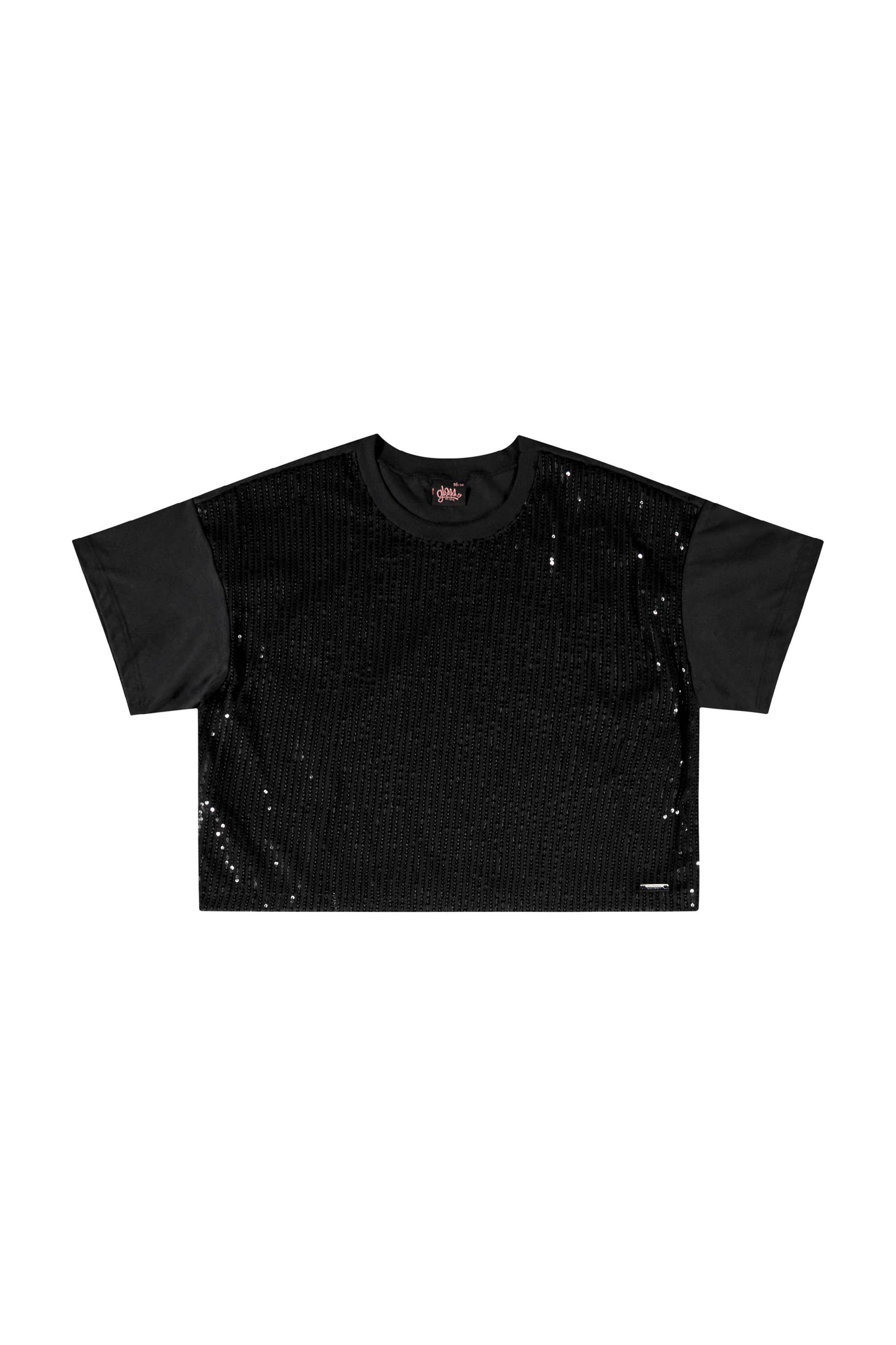 Camisa para niña blusa 31840-008910 590390 negro con lentejuelas gloos