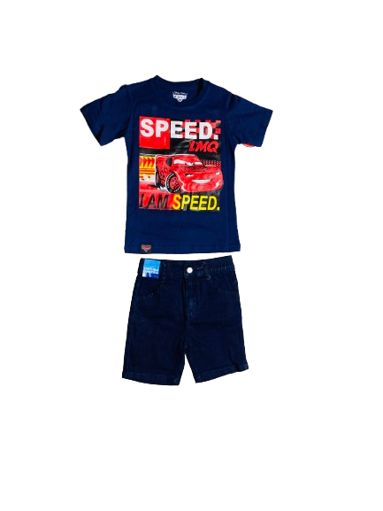 Set conjunto dos piezas cars camisa y pantalon 2 a 8 años A9-C3-187N 490445 azul