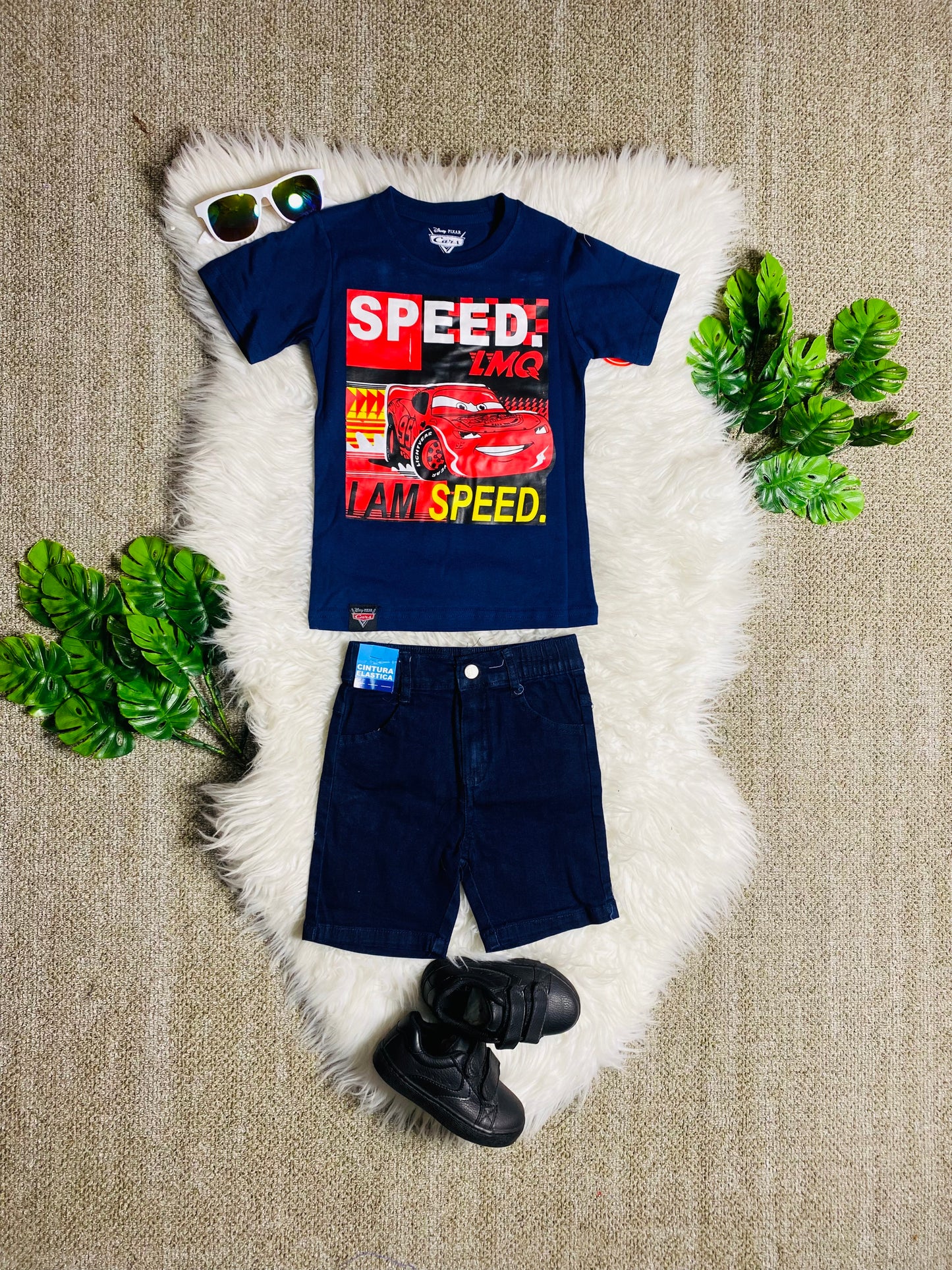Set conjunto dos piezas cars camisa y pantalon 2 a 8 años A9-C3-187N 490445 azul