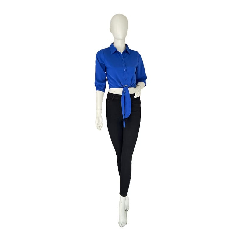 Camisa con mangas dama PR1-734 azul 250190