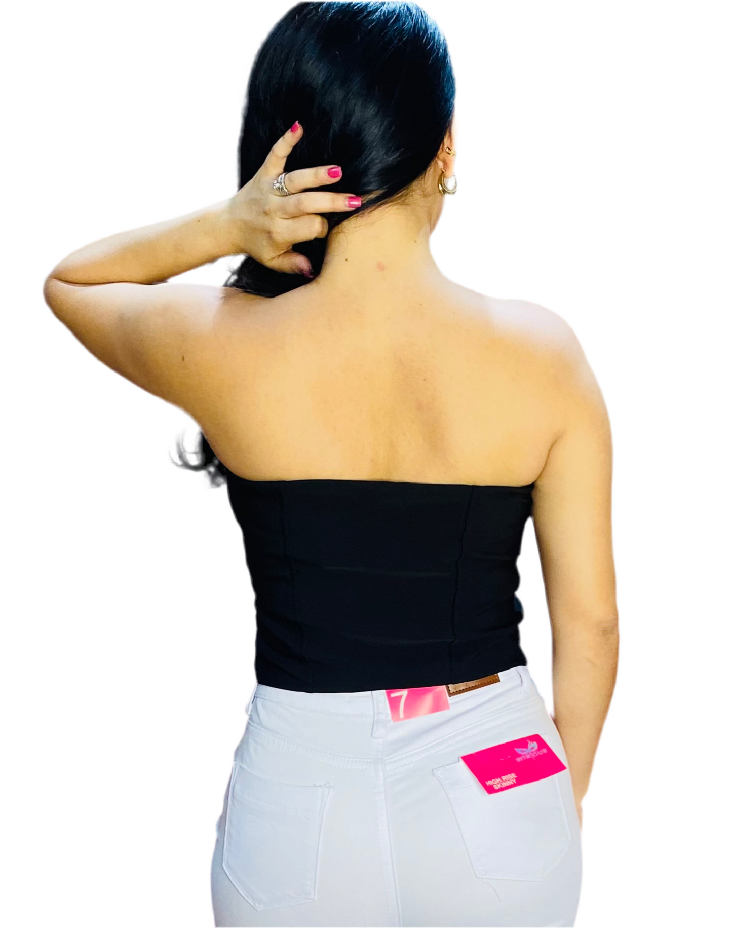 Top tubo para mujer dama Negro CTD1187-18 390290