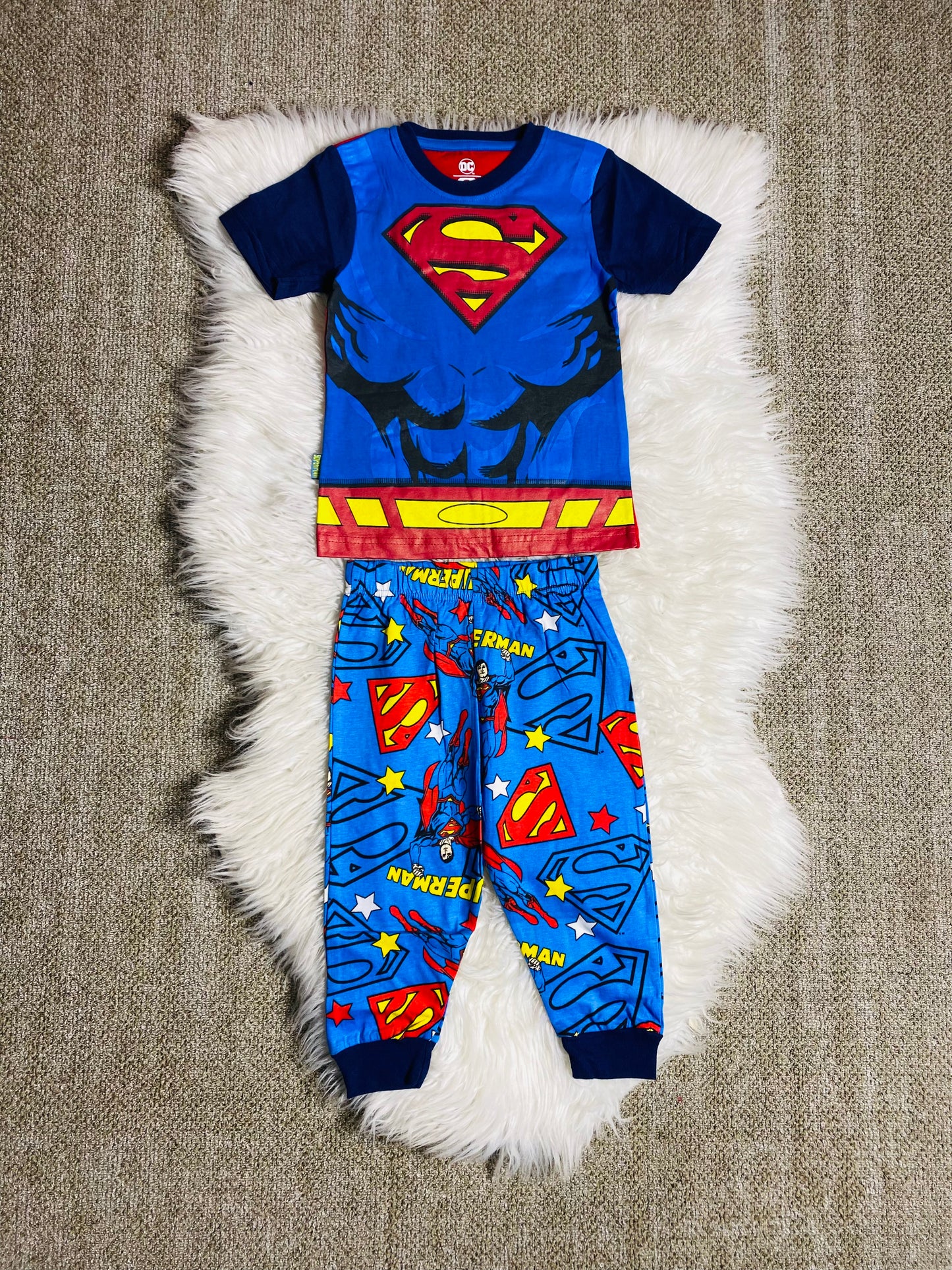 Pijama para niño Súper Man DC 2-8 años C3-SM-239N 490325 manga azul