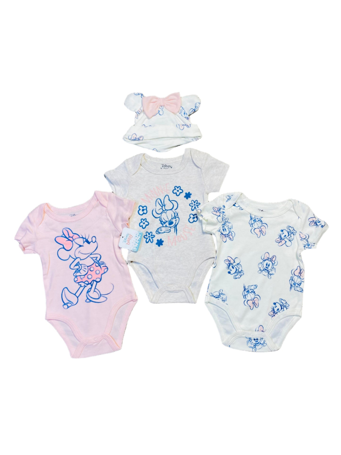 Set 4 piezas mamelucos y gorro minnie disney D9-MI-1252B 450345