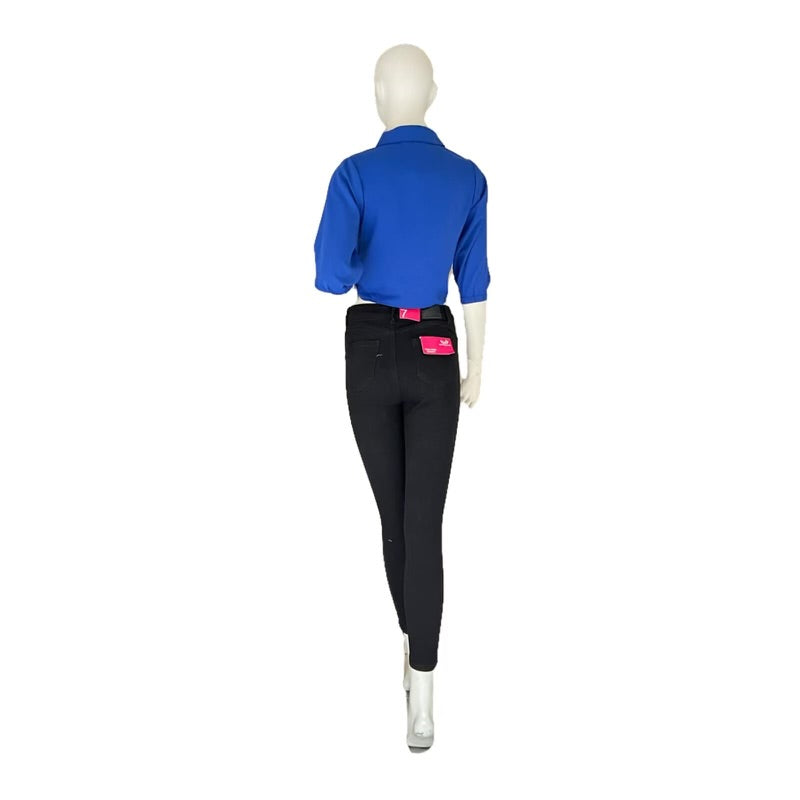 Camisa con mangas dama PR1-734 azul 250190