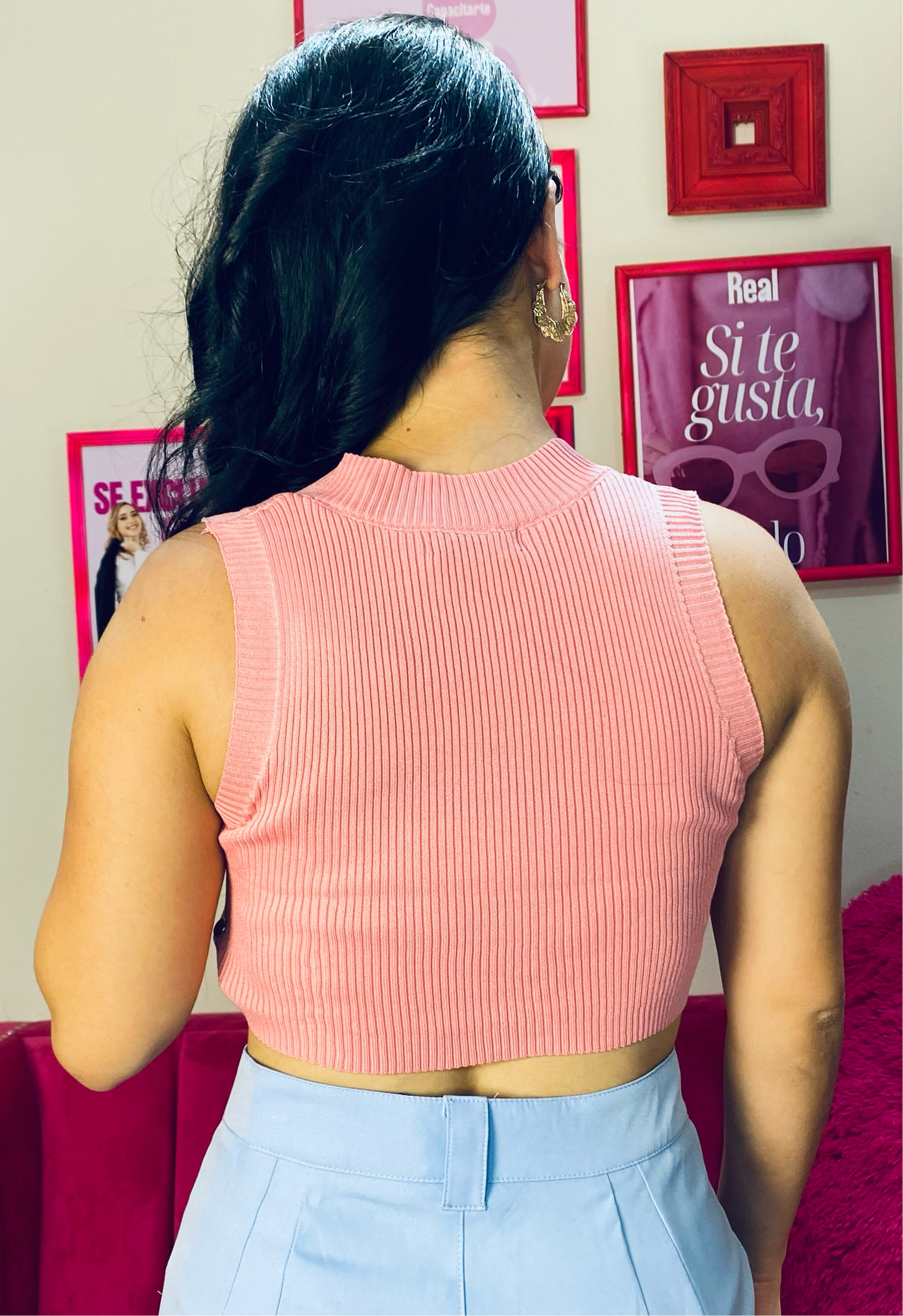 Camisa Blusa Dama rosada CTD1138-20 350265