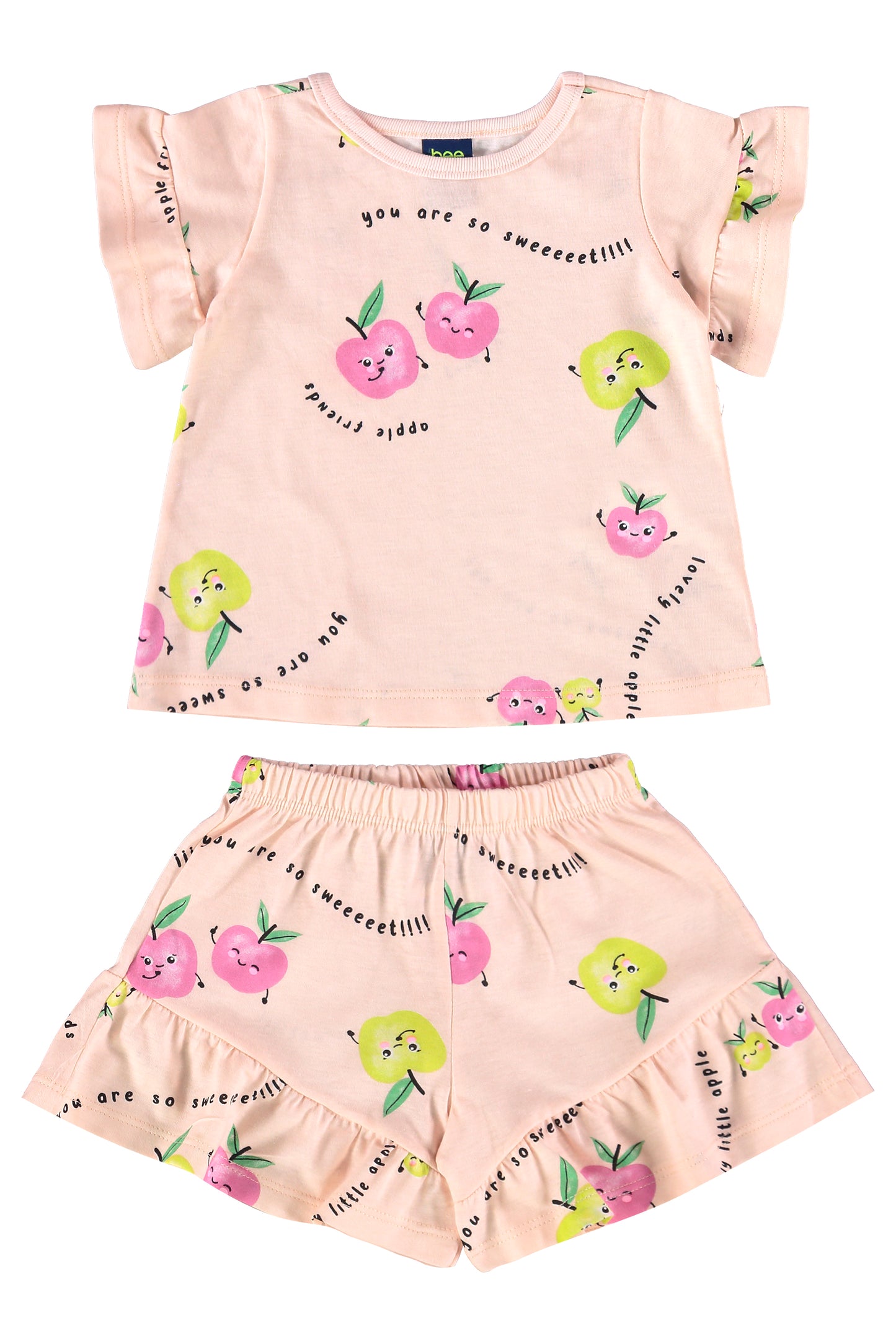 Conjunto set de dos piezas para bebe niña Short y Camisa 17984-AB2190 490390 bee loop