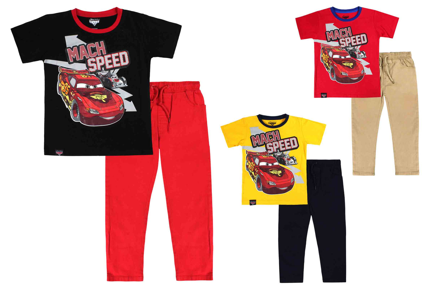Set conjunto dos piezas cars camisa y pantalon 2 a 8 años A9-C3-184N 490445 rojo