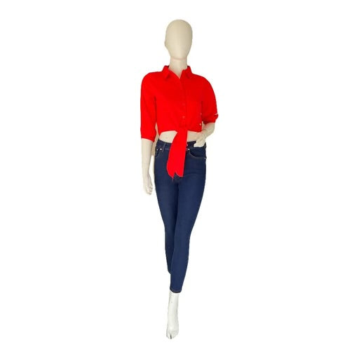 Camisa con mangas dama PR1-734 anaranjado 250190