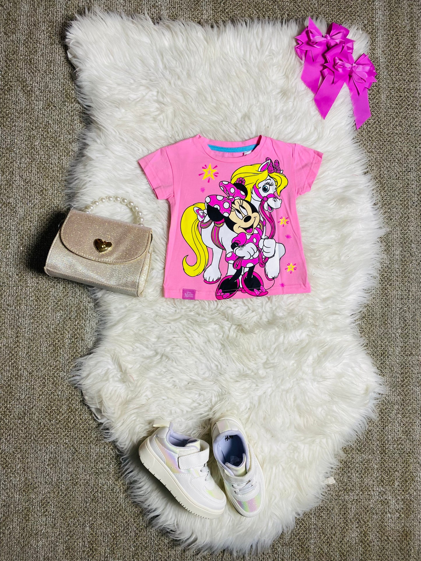 Camisa Minnie disney bebe niña 12m a 3T D1-MI-1282B 299225 rosada