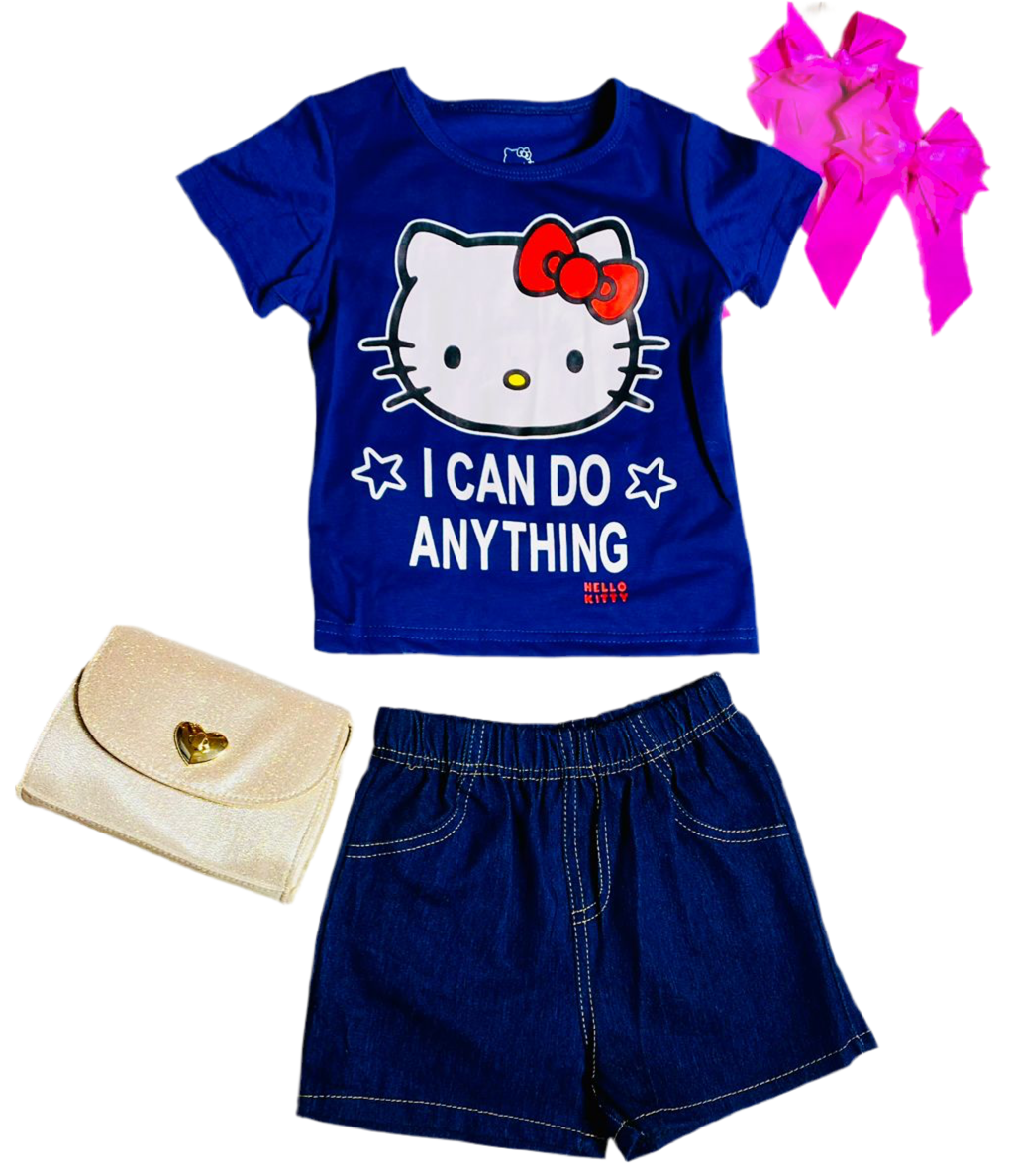 Set conjunto dos piezas para niña hello kitty 2 a 8 años azul H9-HK-100D 330230