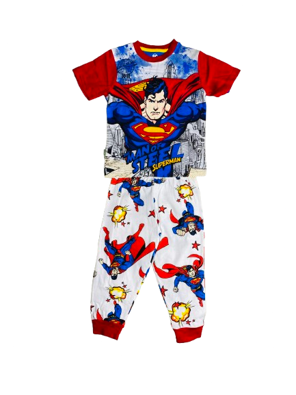 Pijama para niño Súper Man DC 2-8 años C3-SM-235N manga roja 490325