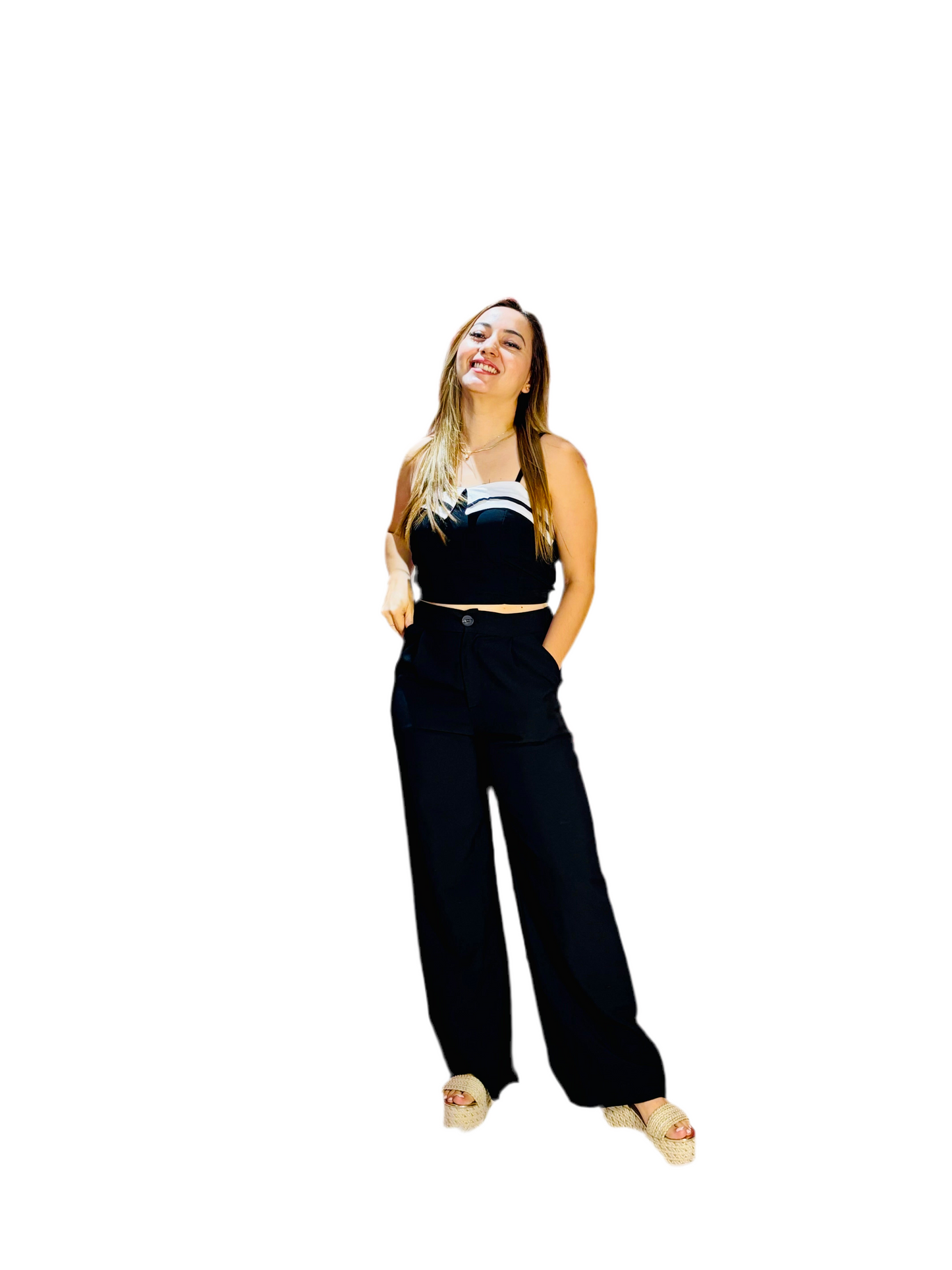 Set de dos piezas formal para dama mujer negro CSD1187-14 1290/575
