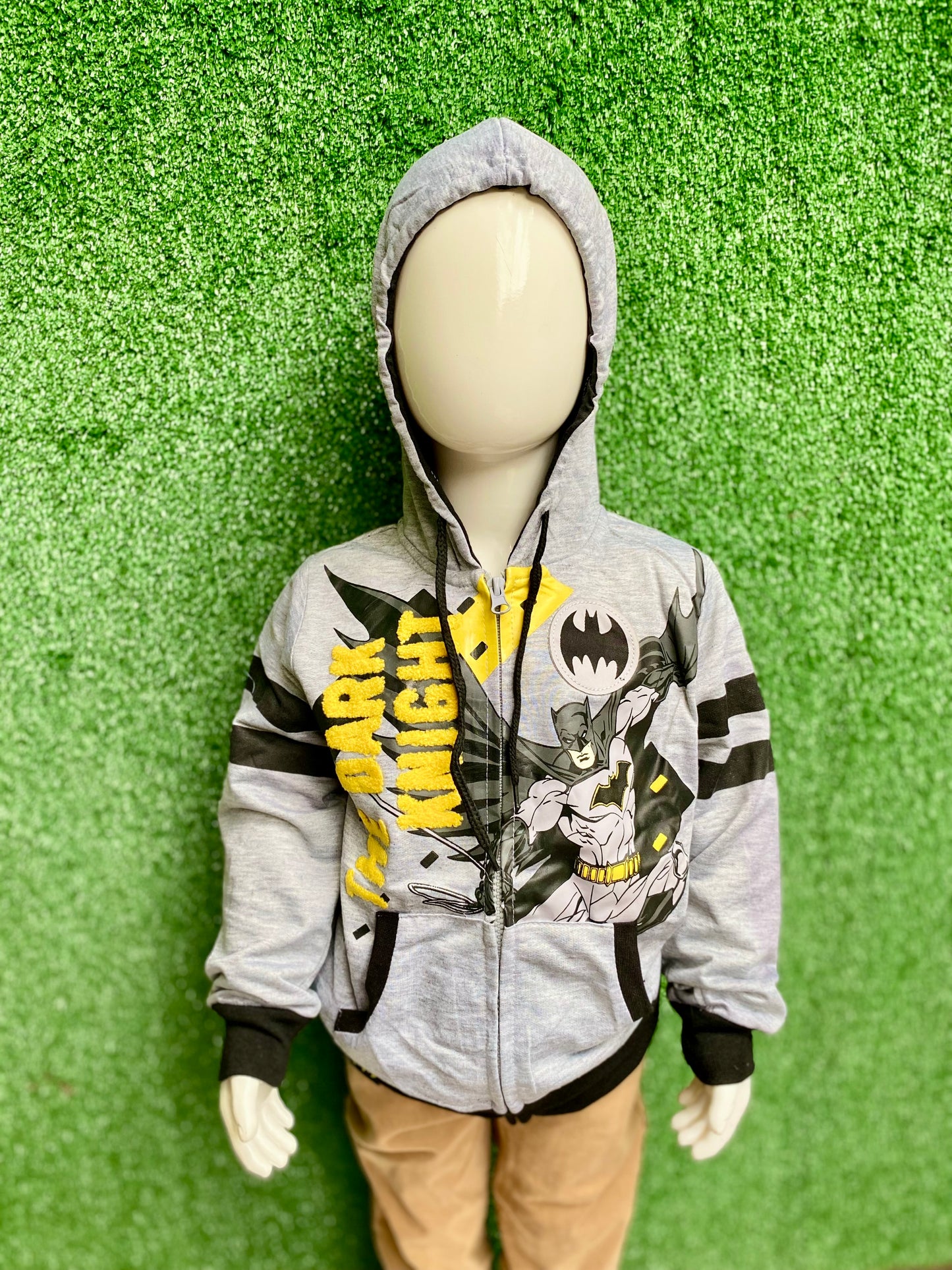 Sueter gris hoodie sudadera Batman niño 2 a 8 años C1-BA-109N 450345