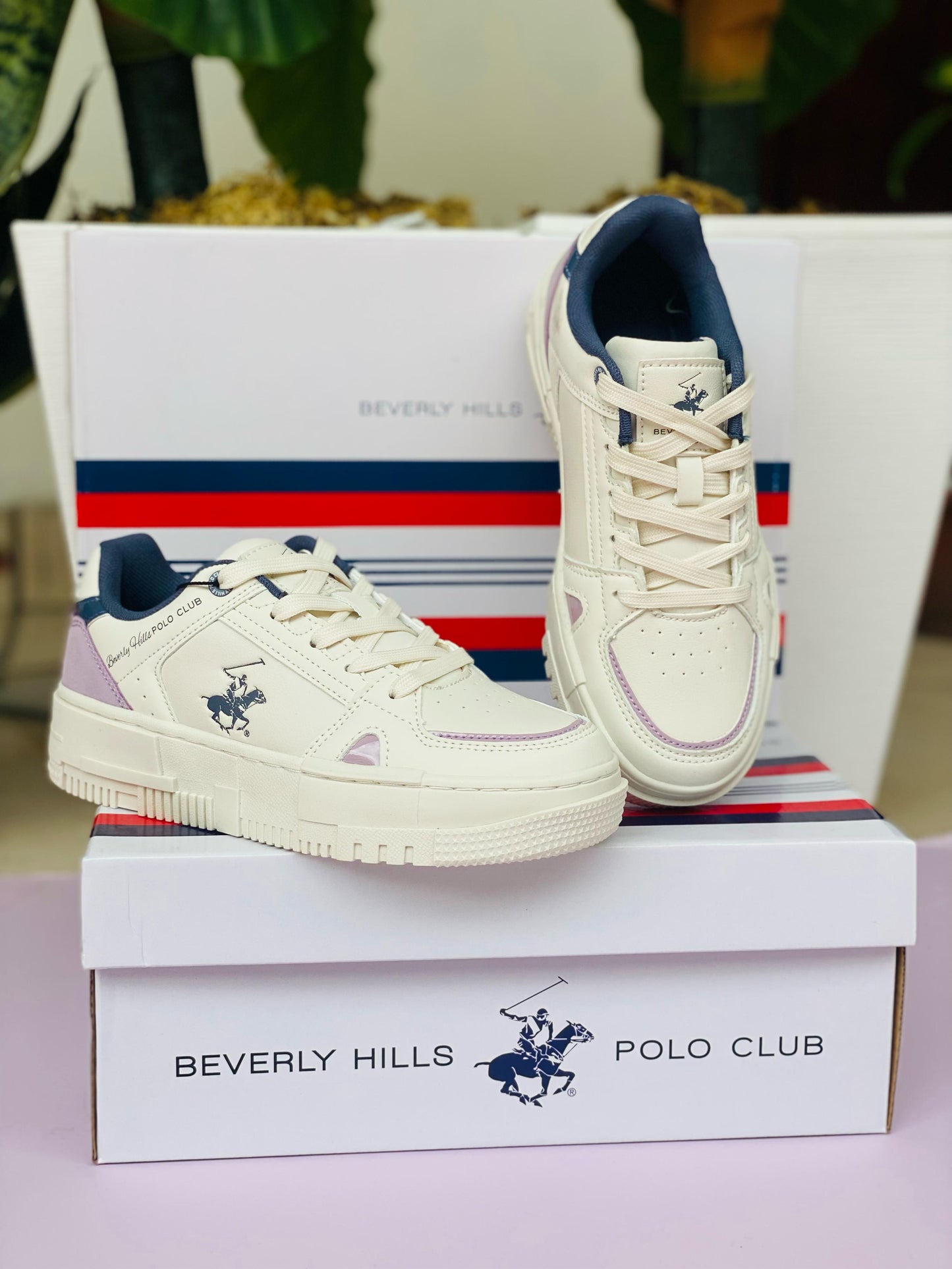 Tenis blanco morado azul Polo adulto mujer o niña grande ALIA-OFW-W4-B 1045865