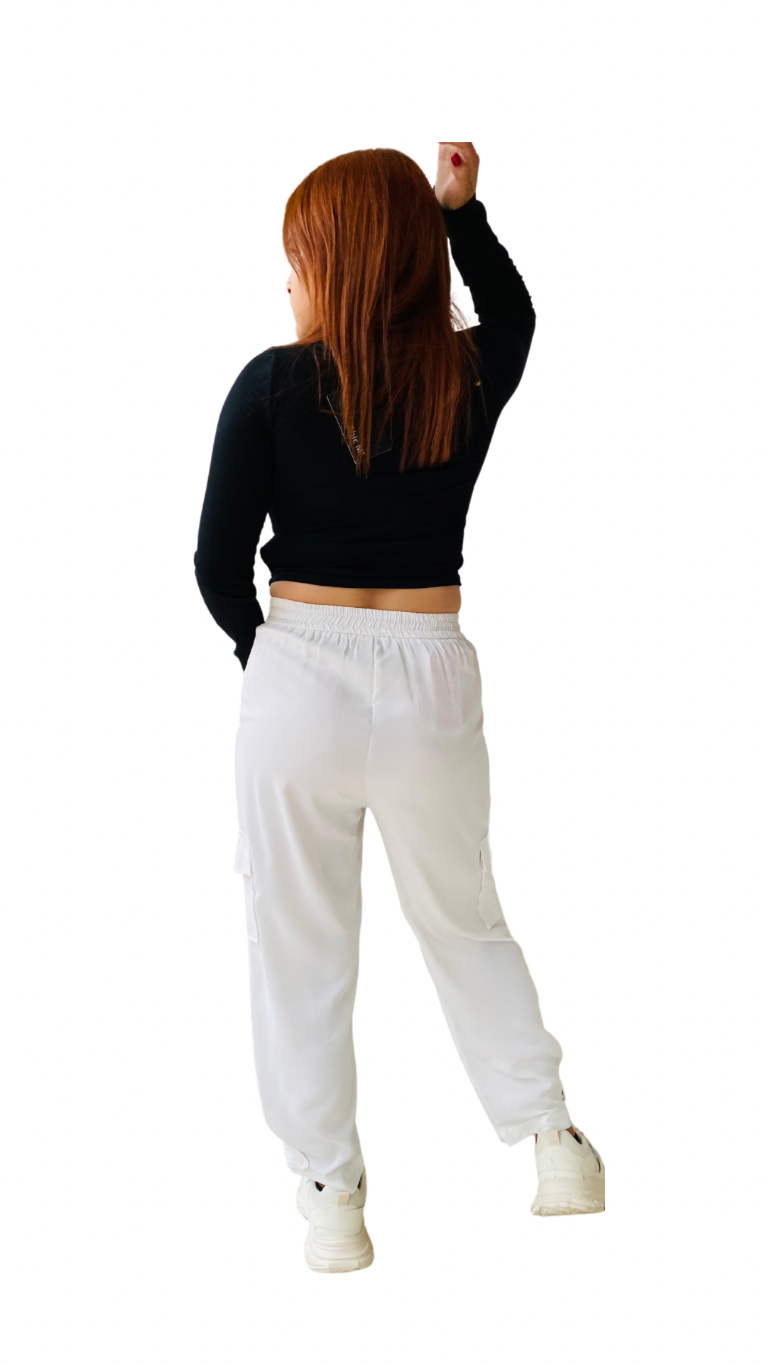 Pantalón tela cargo dama Blanco Tallas S M L XL PR3-965 590330