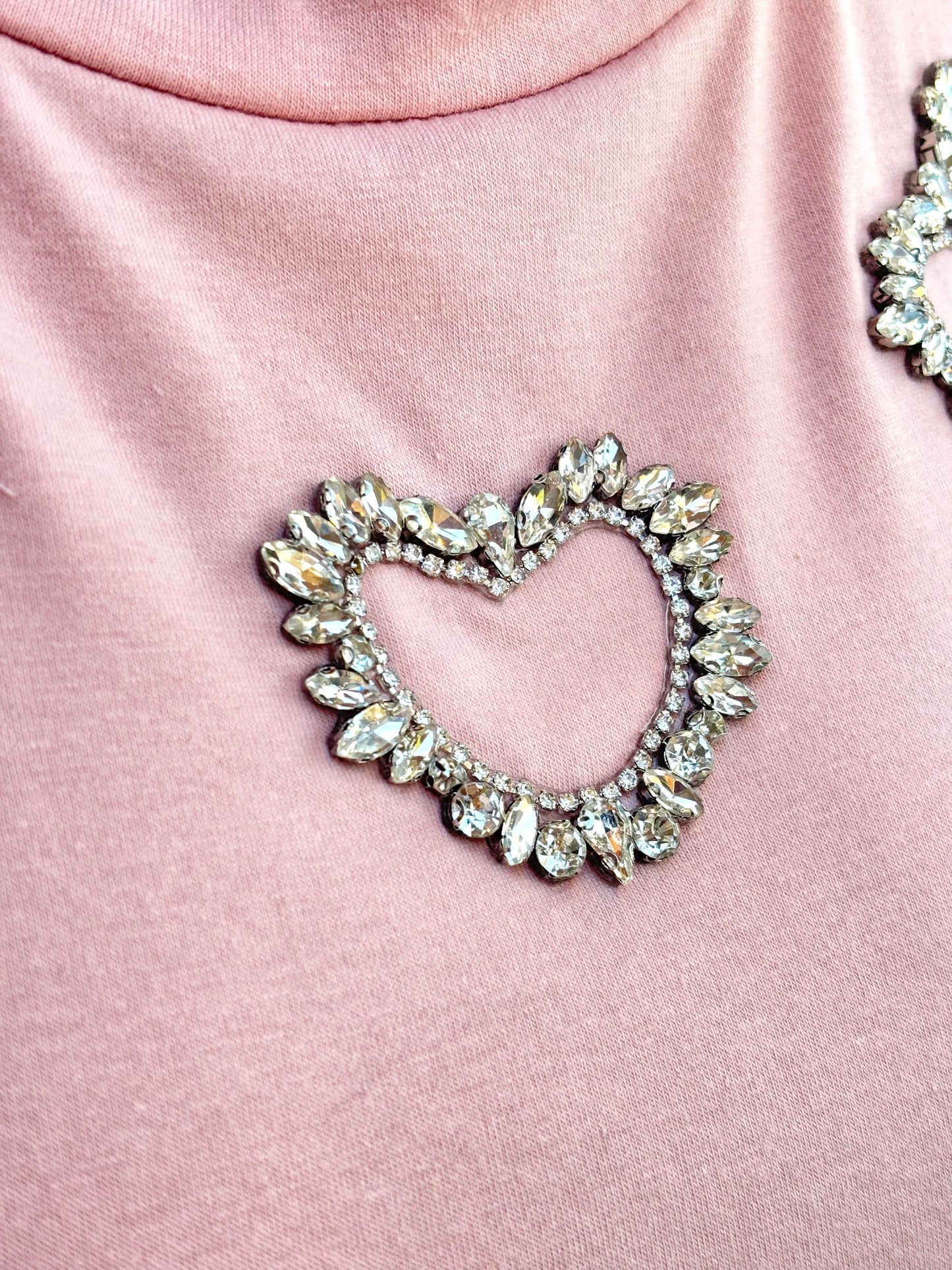 Camisa corazones brillantes rosado S-XL IN1-2219 325225