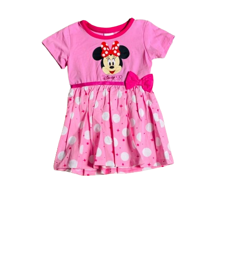 Vestido Minnie Disney Rosado 12m a 3T D10-MI-1288B 590315
