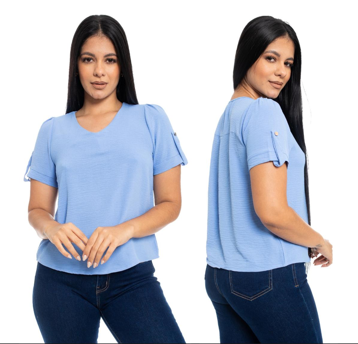 Camisa para dama Azul Rosada Blanca Verde CTD1199-34 395295