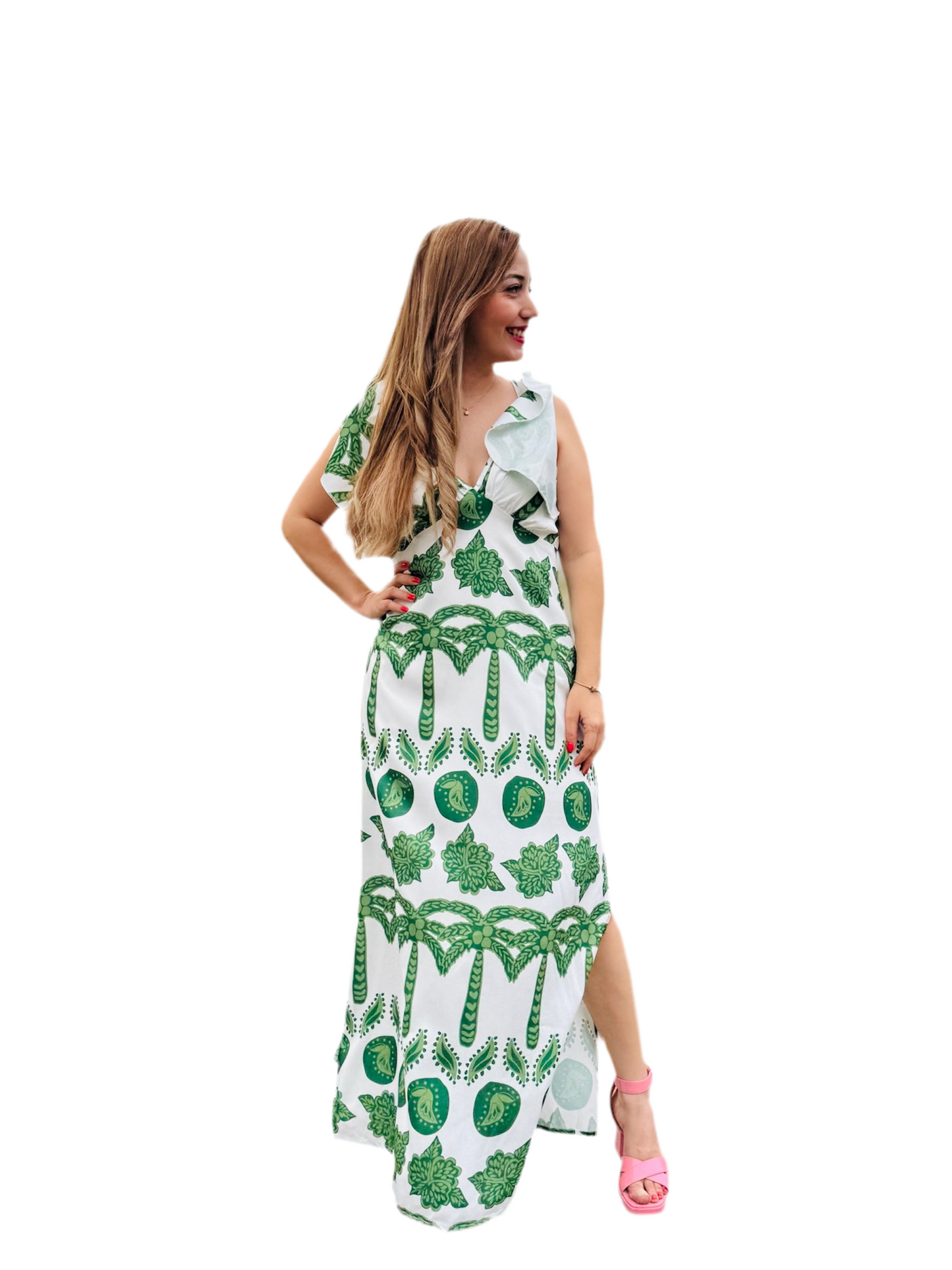 Vestido para dama Intrigue palmeras verdes IN12-2284 890520