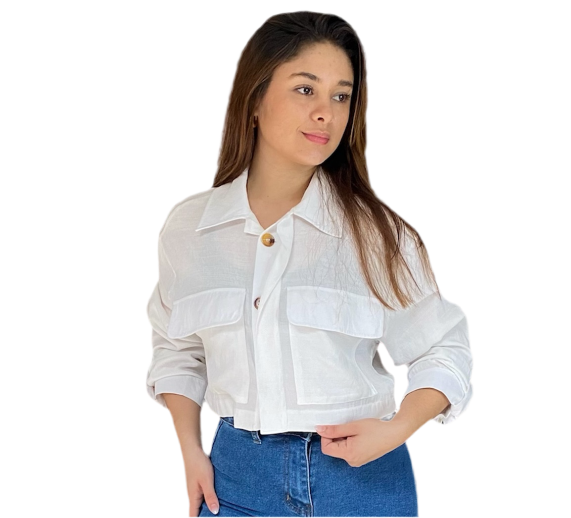 Camisa con mangas dama Blanca CTD1210-4 490390