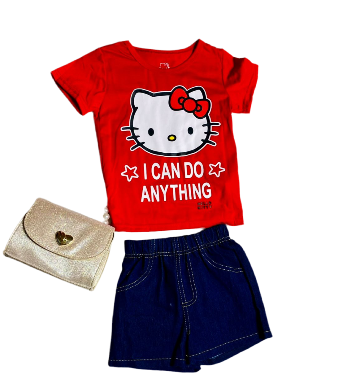 Set conjunto dos piezas para niña hello kitty 2 a 8 años rojo H9-HK-100D 330230
