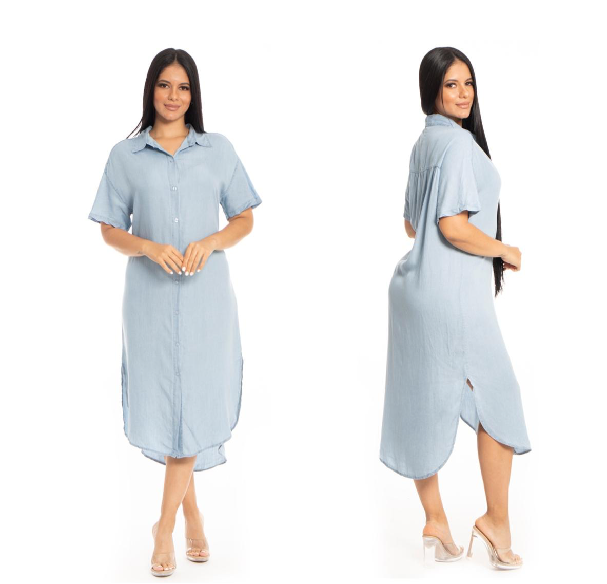 Vestido Jeans para Dama Azul Claro CVD1143-29 590495