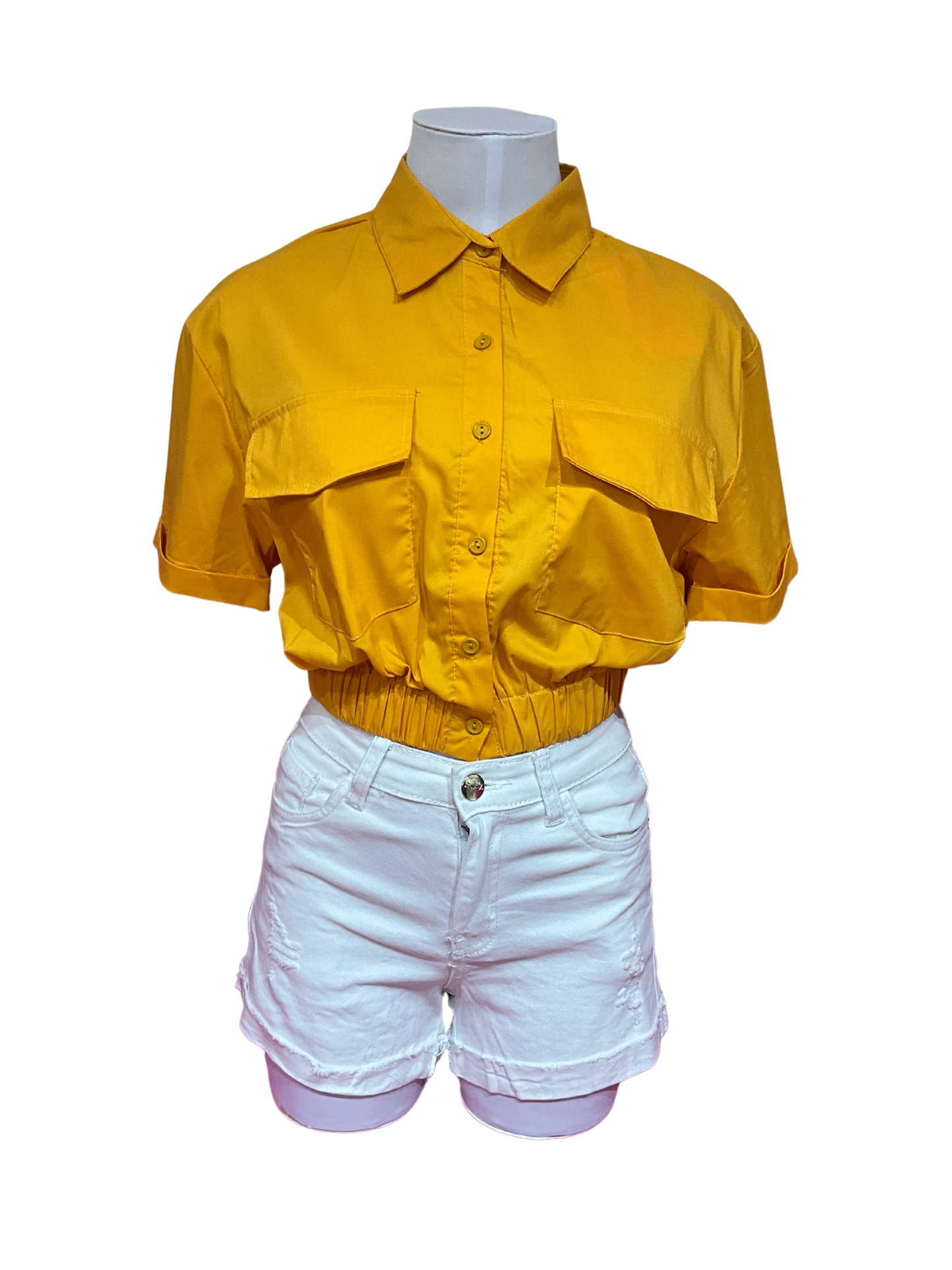 Camisa blusa dama coello bolsas Amarillo Z1-1377-A 290210