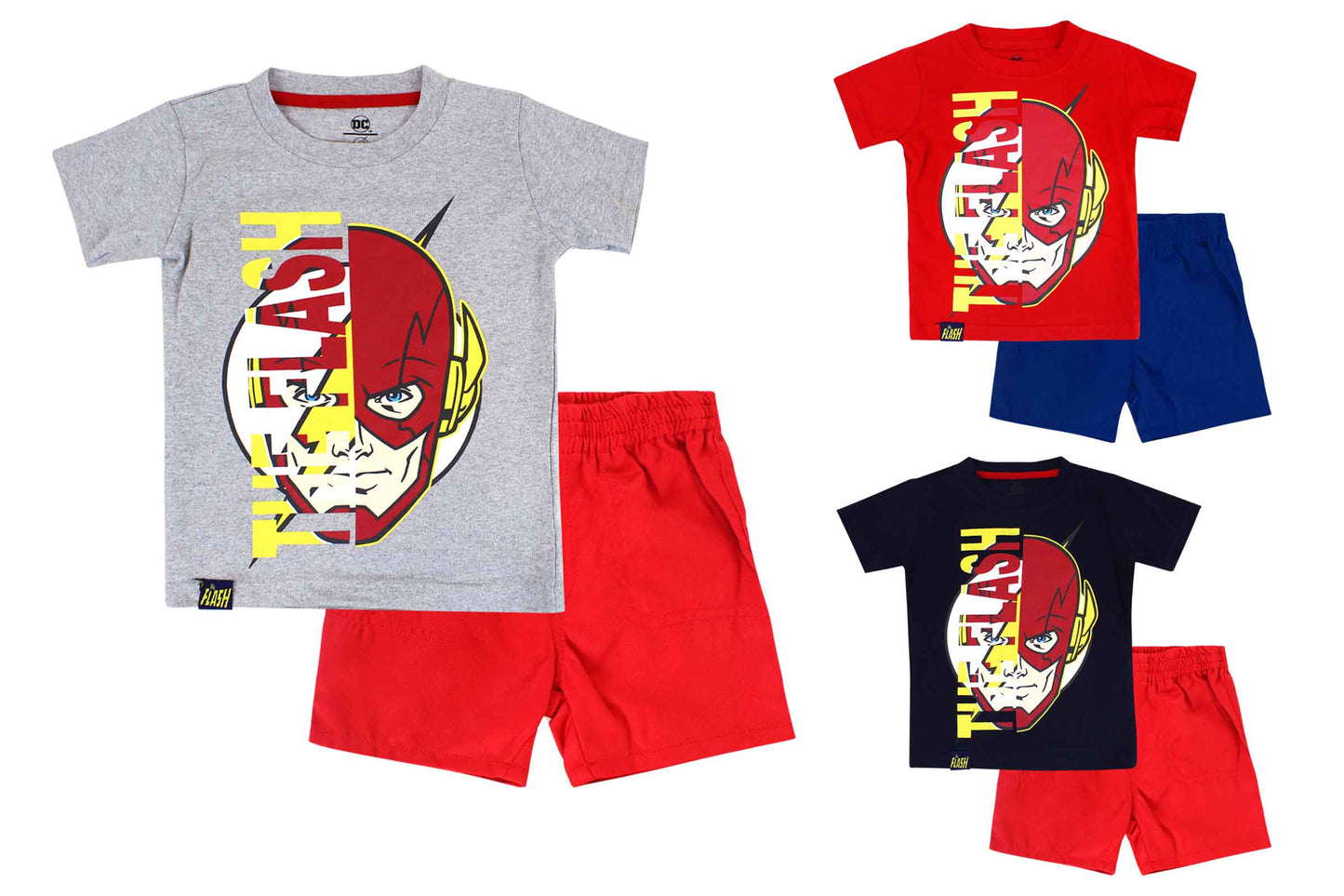 Set conjunto dos piezas para bebe niño Flash short y camisa 12m a 3T C9-FL-1021N 299280 Gris