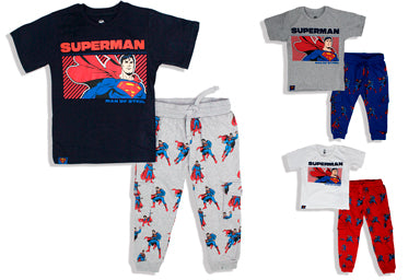 Set conjunto para niño Super Man 2-8 años camisa y buzo negra C9-SM-1039N 490425